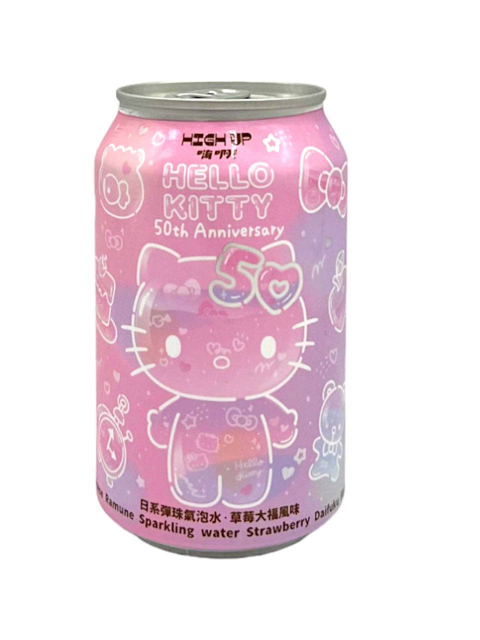 Agua con gas Ramune de fresa de Hello Kitty, 330 ml