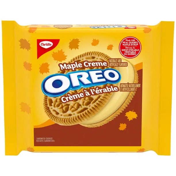 OREO, Galleta tipo sándwich con crema de arce, elaborada con auténtico jarabe de arce de Quebec, 261 g